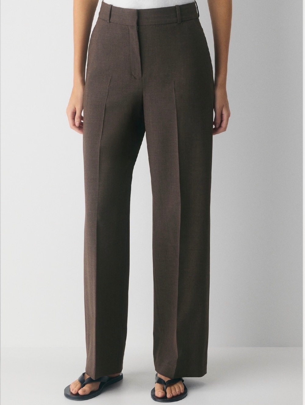 Babaton Aritzia Heather Rich Mocha Brown Agency Dress Pants Size 6